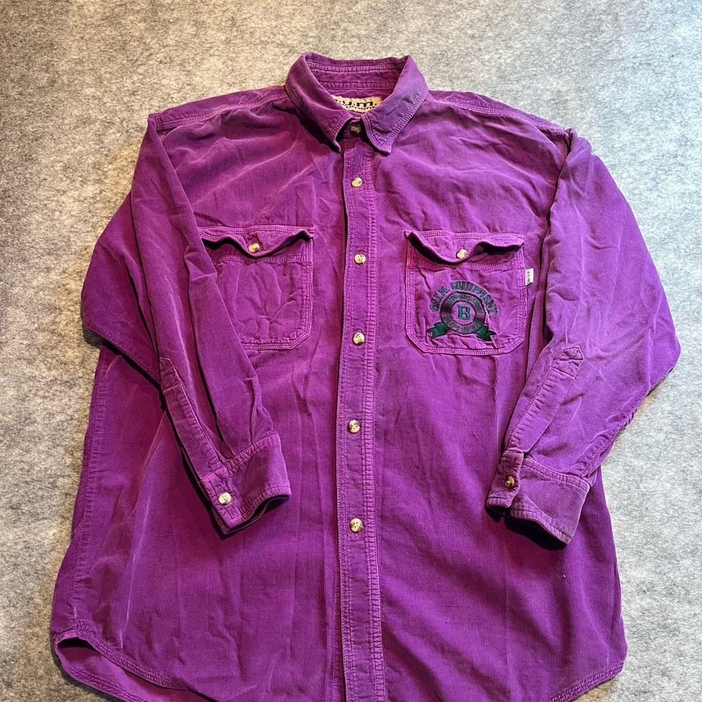 Equipment Purple Casual Button Down Shirt